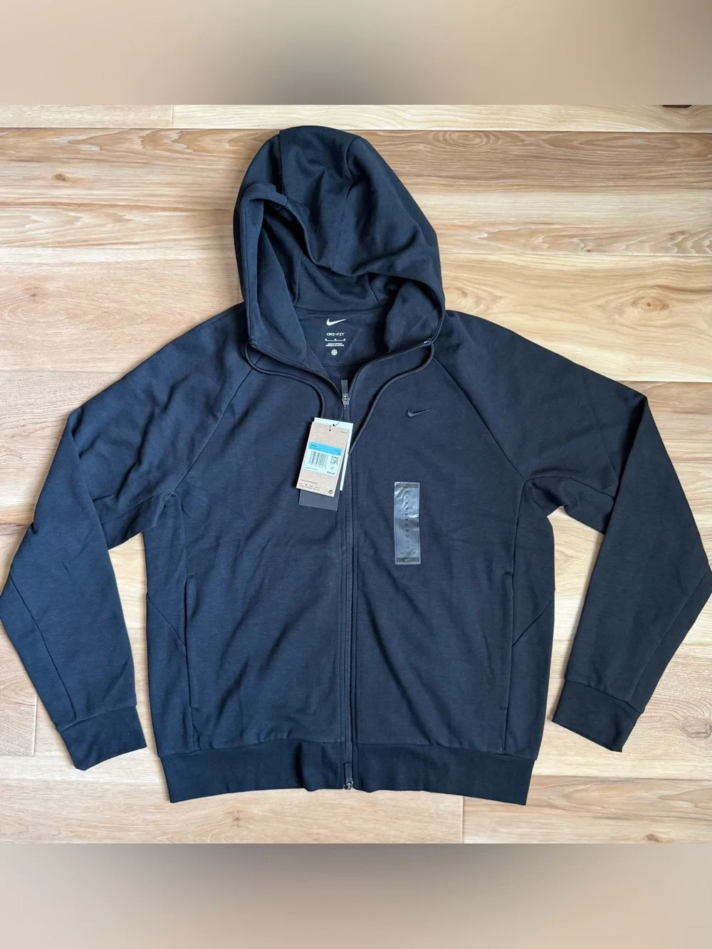 Nike Men's Dri-FIT UV Full-Zip Performance Hoodie - FZ0967-010 - Black - NWT